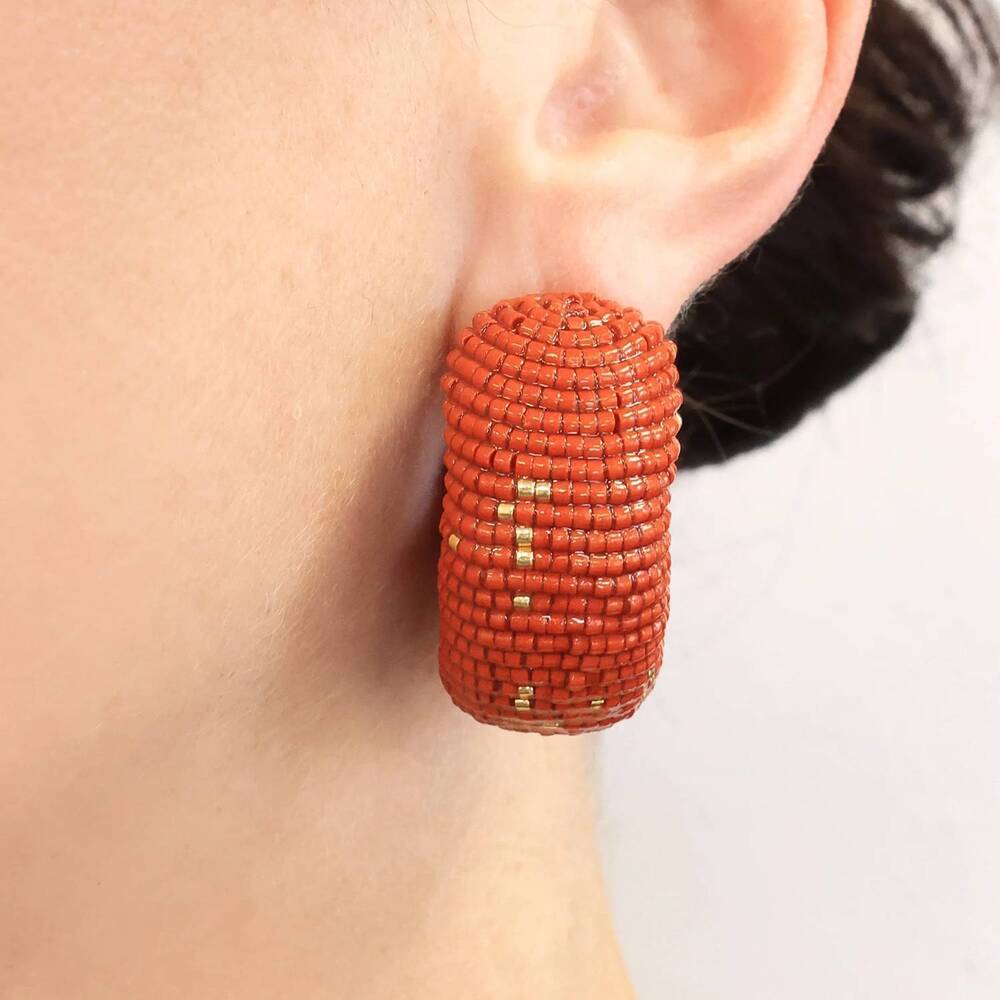 NEW SUSANA VEGA JEWELRY women's roccia earrings in tomato red - Picture 4 of 4